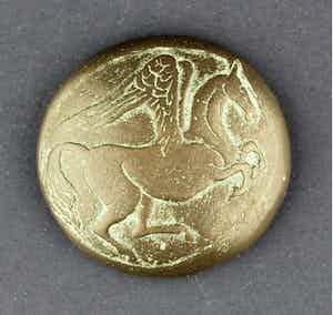 Inka Klinckhard - Bronzen penning: Pegasus, 1975 verkocht voor € 90!