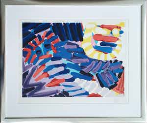 Karel Appel - "Fantastic Animal with Sunshine Head" Nieuwe lijst (Groot) verkocht voor € 550!