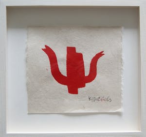 Klaas Gubbels - sjabloondruk A+M - ingelijst. kopen? Bied vanaf 225!