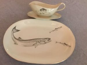 Heinrich & Co - Porseleinen visschaal met sauskom kopen? Bied vanaf 10!