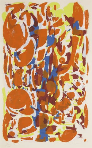 Niet of onleesbaar gesigneerd - Zeefdruk, Abstracte voorstelling kopen? Bied vanaf 1!