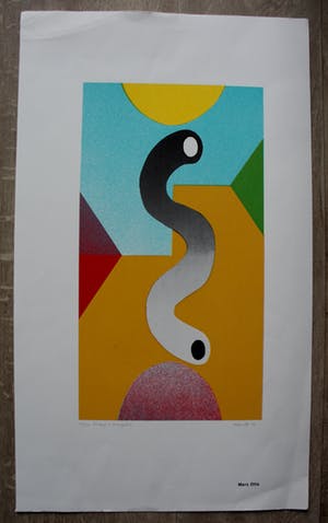 Marc Otte - Zeefdruk: Yin Yang in Disneyland - 1992 kopen? Bied vanaf 10!