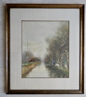 Charles Paul Gruppe - Vrouw in landschap kopen? Bied vanaf 175!