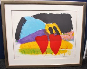 Jan Cremer - Grote zeefdruk van kleurrijk tulpenveld '99 kopen? Bied vanaf 1!