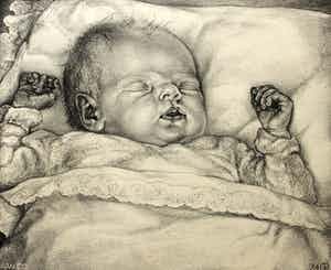 Aart van Dobbenburgh - Slapend kindje verkocht voor € 55!