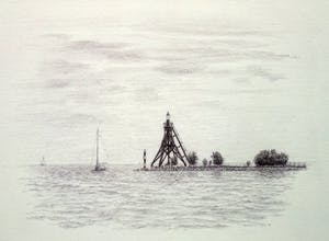 Frans Room - Lot van 15 originele tekeningen - Bakens en boeien Noord-Holland en IJsselmeer kopen? Bied vanaf 150!