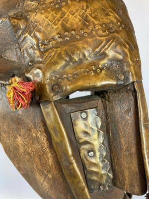 Makonde - 210807 - Tribal used African Markha and brass face - Mali. kopen? Bied vanaf 65!