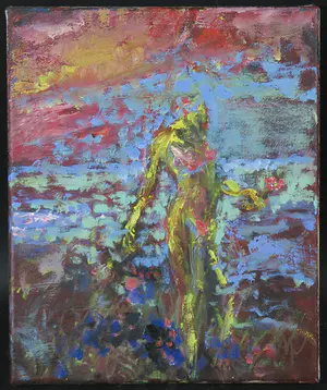 Michael Ramsauer - Olieverf op doek, Pflückerin kopen? Bied vanaf 300!