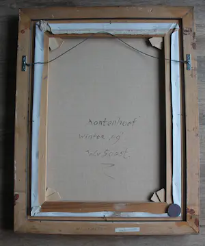 Wouter van Soest - olieverf op doek: winter Kortenhoef - 2009 (prachtige lijst!) kopen? Bied vanaf 1299!