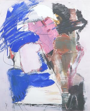 Marth Hofland - Acryl op papier, Zonder titel - Ingelijst kopen? Bied vanaf 1!