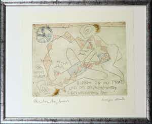 Anton Heyboer - Kleurenets, Bleben Sie nu Trau - Ingelijst verkocht voor € 1!