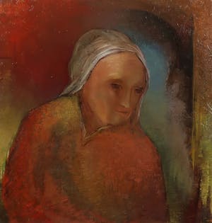 Douwe Jan van der Zweep - Olieverf op board, Portret van een vrouw - Ingelijst kopen? Bied vanaf 10!