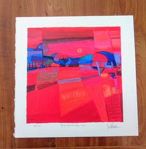 Buy Ton Schulten - Rood landschap, 1994? Bid from 260!