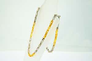 1229 - Stevig Italiaans 18 karaats BI-color met "Monte  Carlo" schakel - gekeurd verkocht voor € 1570!