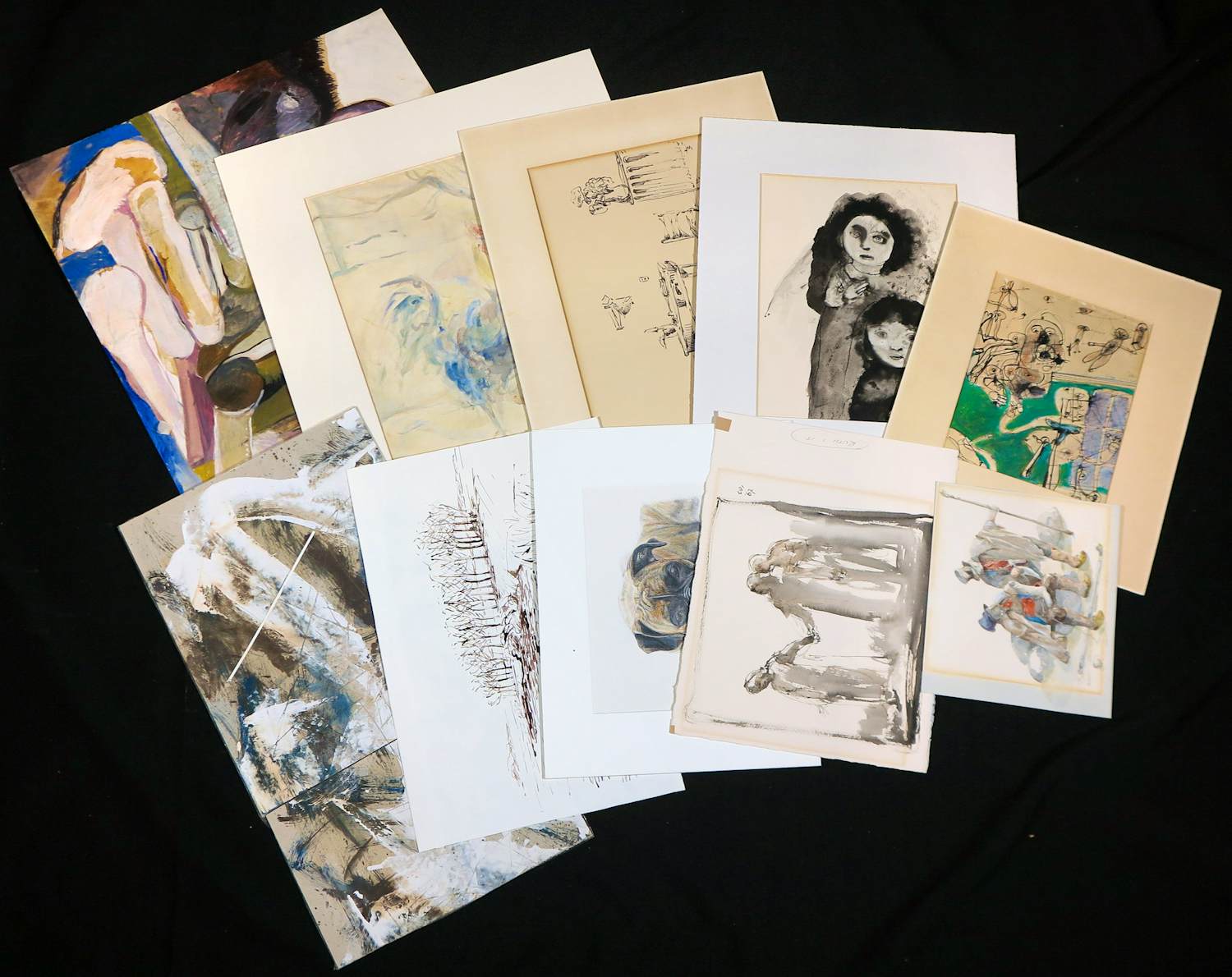 Charles Roelofsz - en anderen, Lot van 10 unieke werken door verschillende kunstenaars verkocht voor € 50!