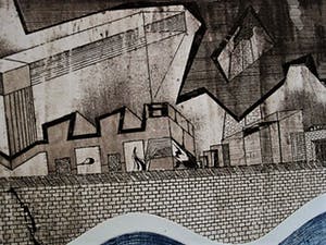 Theo van den Akker - UNICA (5/5) diepdruk ETS - Rotterdam - "Branding achter de Kade" kopen? Bied vanaf 1!