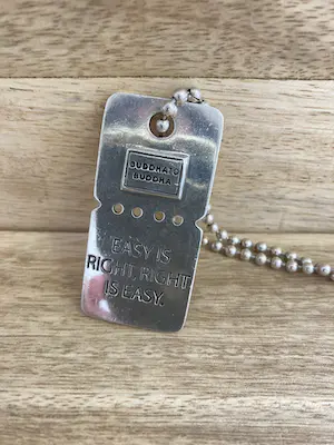 Zilveren Boeddha To Boeddha heren gootsteenschakel ketting met tag hanger kopen? Bied vanaf 1!