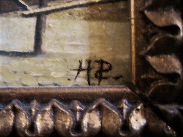 Niet of onleesbaar gesigneerd - Leuk ca. 1920 olieverf "Amsterdam marktdag op Nieuwmarkt" gesigneerd kopen? Bied vanaf 1!