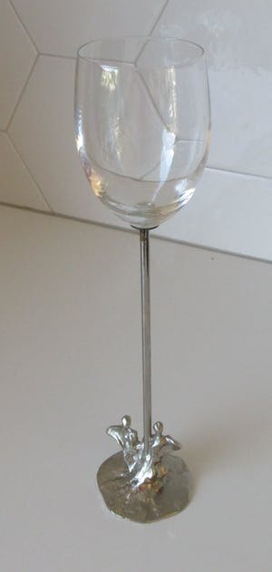 Corry Ammerlaan - Wijnglas met verzilverde voet kopen? Bied vanaf 22!