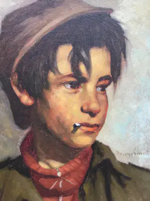 Jeanne van Hall - Rokend Jongetje kopen? Bied vanaf 25!