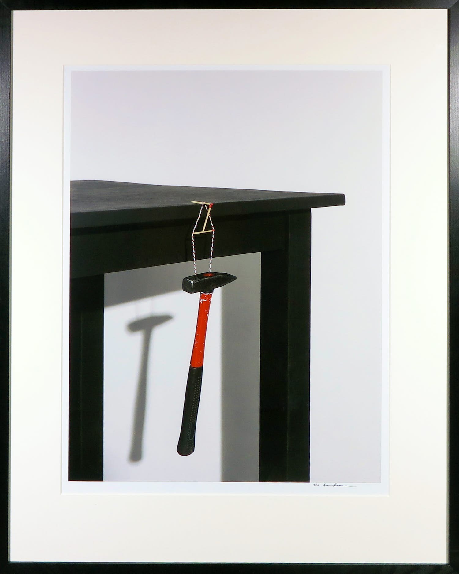 Bram Spaan - Giclee, Een brug van lucifers - Ingelijst verkocht voor € 1!