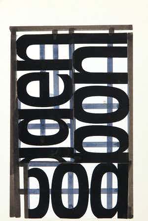 Siep van den Berg - Collage, Abstracte compositie verkocht voor € 35!