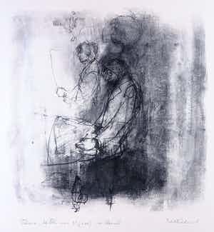 Dirkje Kuik - Litho, Tekenen te Alkmaar verkocht voor € 50!