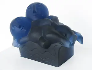 AcheterOdile Kinart - Sculptuur van glas, Man en vrouw op een bank? Enchérissez de 400!