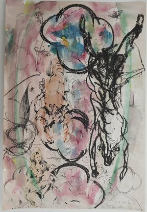 Marc Mulders - (met van Vught en van Dongen) "Themes in Painting" - Litho met aquarel - 1997 kopen? Bied vanaf 275!