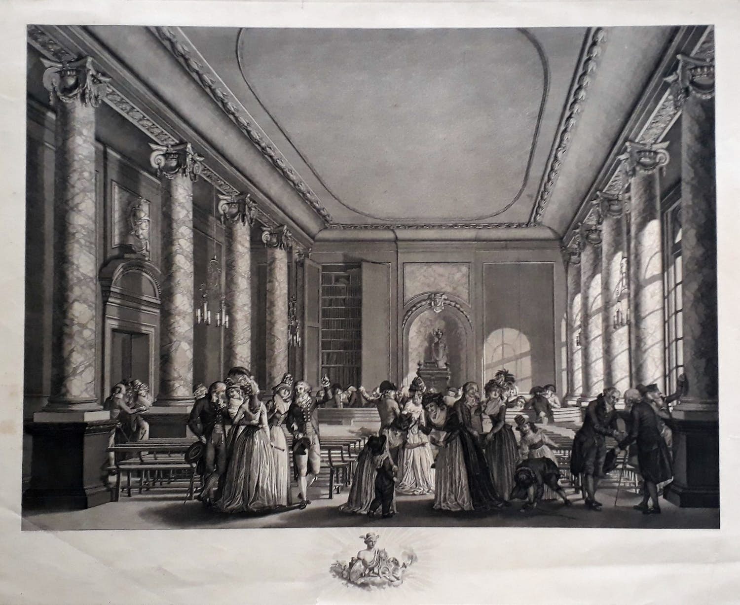 Reinier Vinkeles - Amsterdam. Gehoorzaal in Felix Meritis. 1794 kopen? Bied vanaf 28!