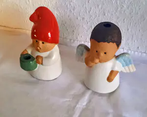 Lisa Larson - Keramik Figuren Wichtel und Engel als Kerzenständer für Rörstrand kopen? Bied vanaf 120!