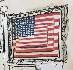 Rob Scholte - If this were a Jasper Johns, zeefdruk (groot!) kopen? Bied vanaf 125!