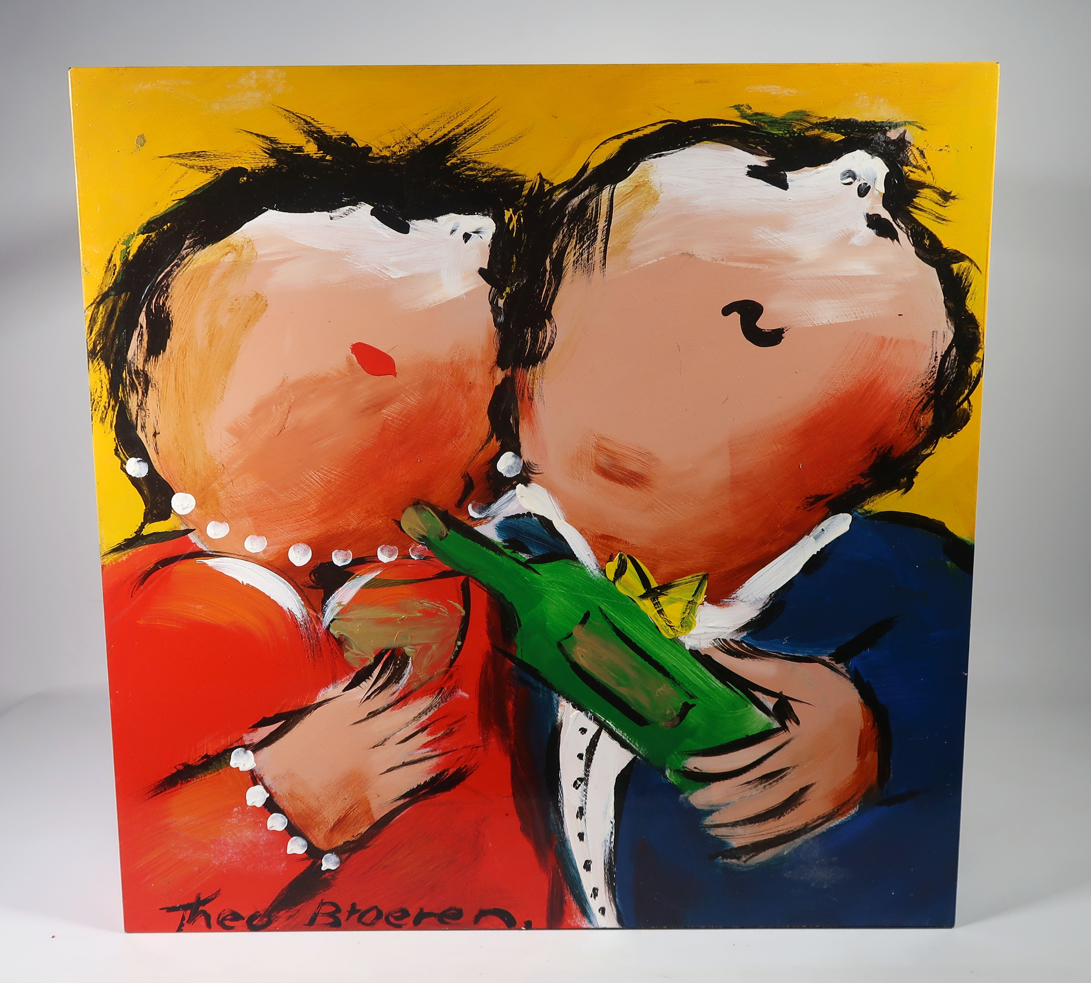 Theo Broeren - Acryl op hout, Tafel 1 kopen? Bied vanaf 100!