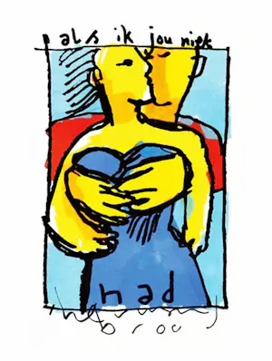 Herman Brood - Kleurengiclee op Canvas---ALS IK JOU NIET HAD ----GROOT!!! kopen? Bied vanaf 135!