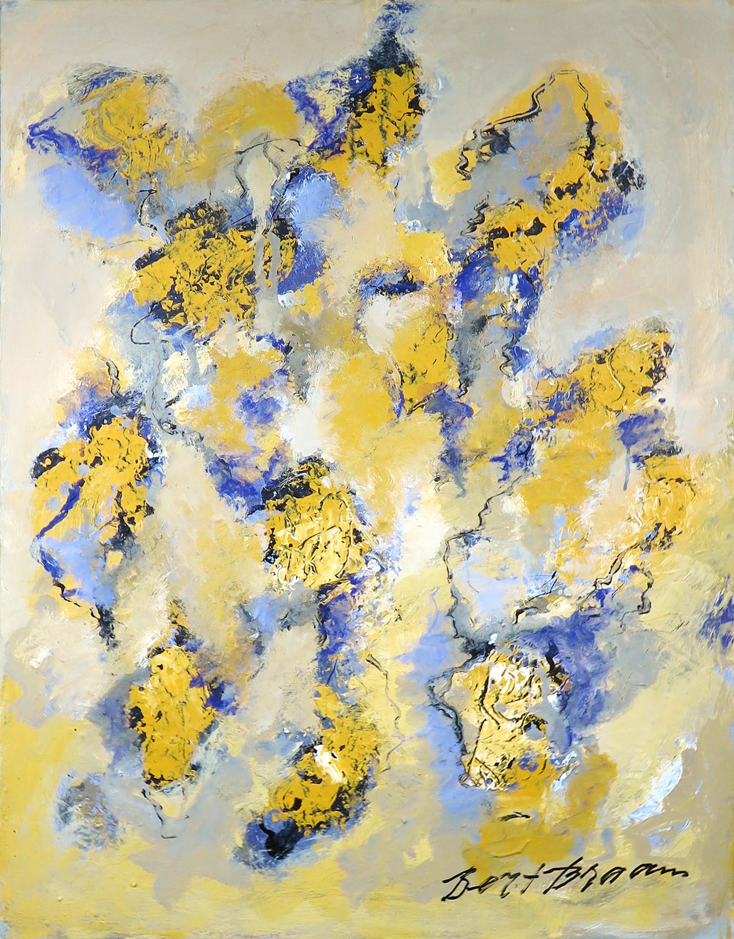 Bert Braam - Acryl op doek, Zonder titel kopen? Bied vanaf 1!