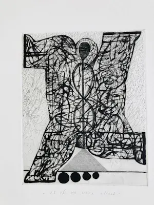 Kees Spermon - drieluik droge naald - as if were aliens kopen? Bied vanaf 55!