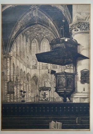 Arend Hendriks - kerkinterieur St. Jacobskerk den Haag kopen? Bied vanaf 20!