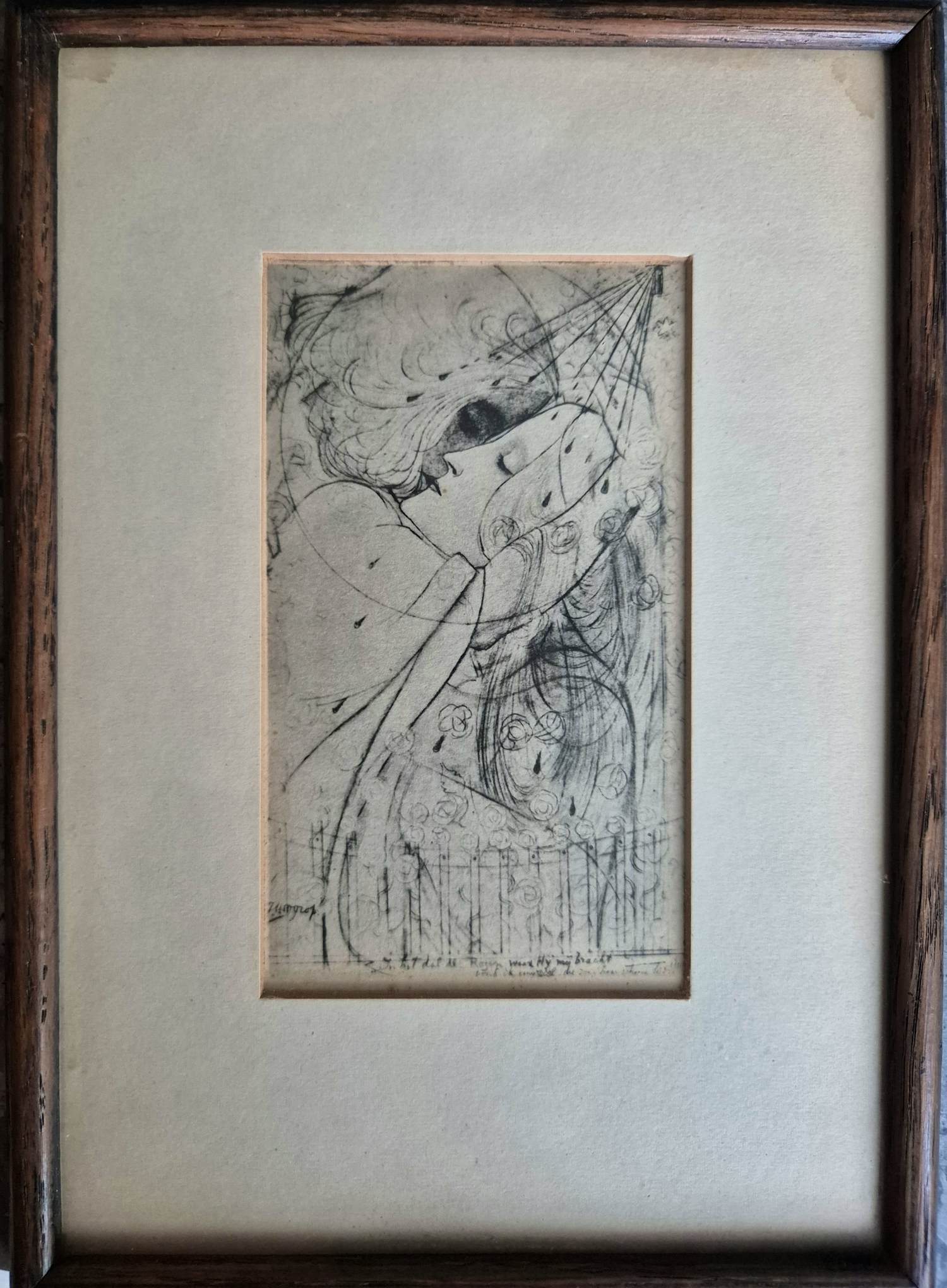 Jan Toorop - Elegante Art Nouveau afdruk naar Jan Toorop – symbolistische vrouw – ingelijst kopen? Bied vanaf 25!