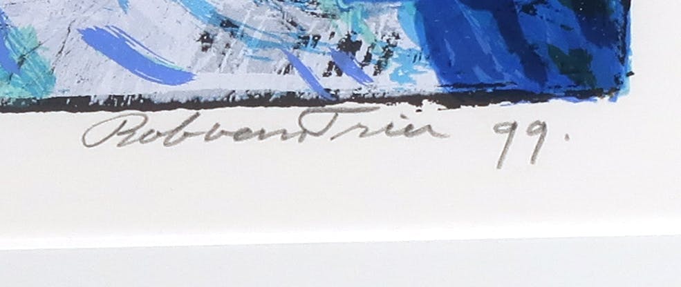 Rob van Trier - Zeefdruk, Tweeluik Vrouw en man St. Ponz - Ingelijst kopen? Bied vanaf 40!