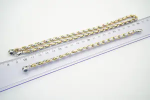 68 - Exclusieve set 18 krt bicolor gouden sieraden - collier en armband - zgan kopen? Bied vanaf 2500!