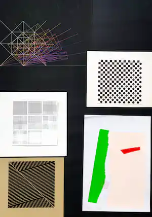 Henk van Bennekum - lot van vijf diverse geometrie verkauft für € 45!