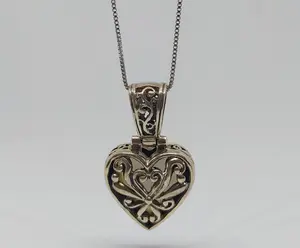 Italiaans Zilveren  (925) Collier met hartvormige hanger ingelegd met parelmoer kopen? Bied vanaf 1!