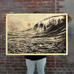 Shepard Fairey - Dark Wave Lithograph kopen? Bied vanaf 10!