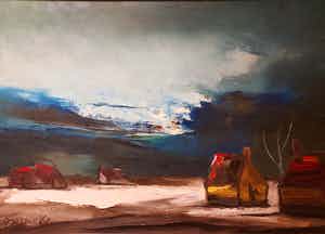 Paul Permeke - landschap met boerderijen verkocht voor € 695!