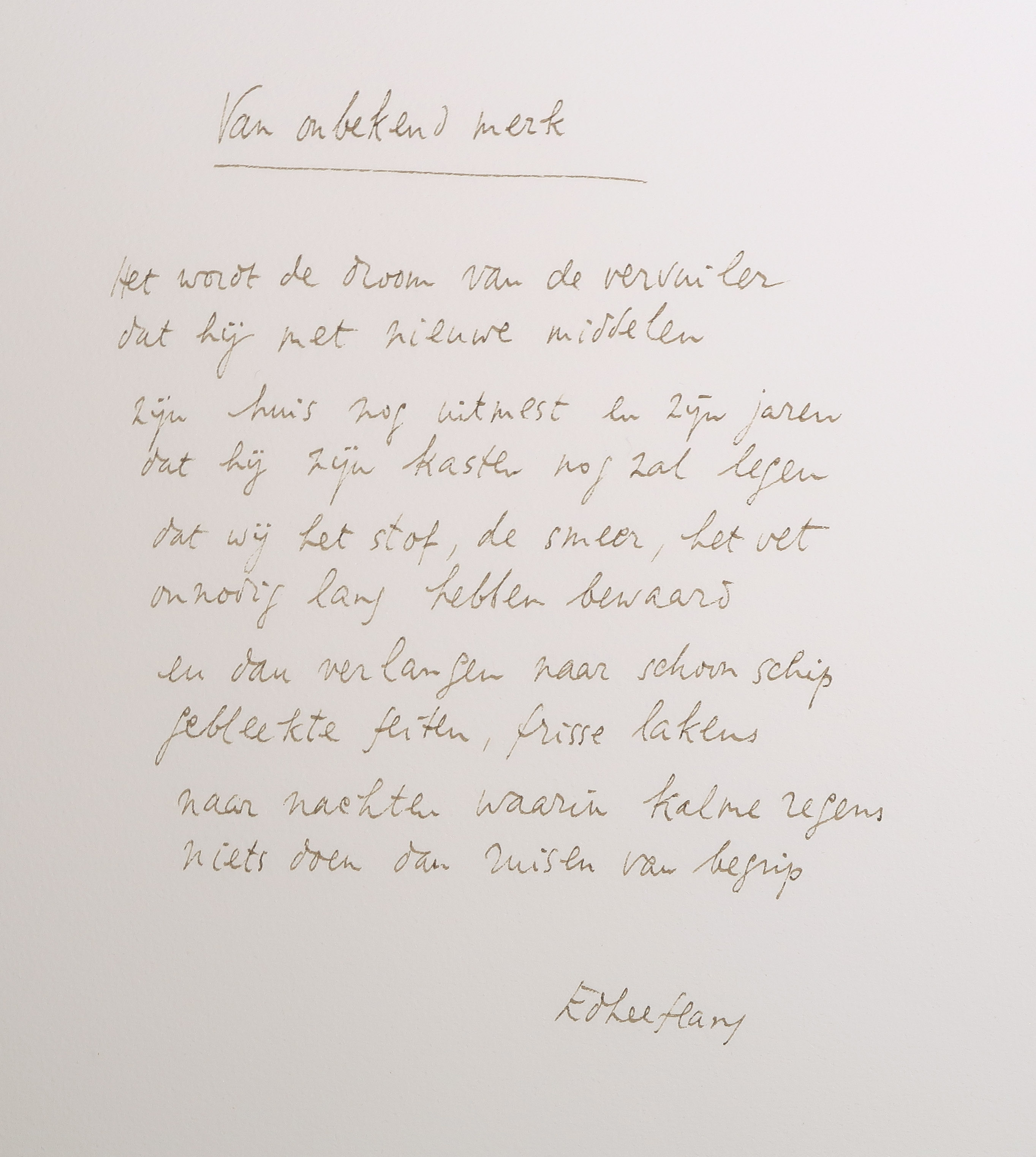 Vincent van Ojen - Grafiek Nu & Poëzie - Houtsnede + Gedicht van Ed Leeflang kopen? Bied vanaf 50!