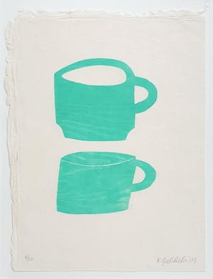 Klaas Gubbels - Groene kopjes - Nieuw ingelijst! kopen? Bied vanaf 450!