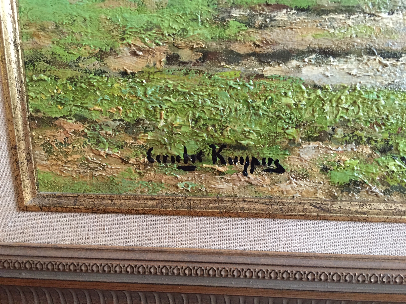 Cornelis Kuypers - Zicht op de IJssel (of: Schelpenzoekers) kopen? Bied vanaf 800!