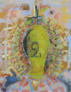 Bruno Ceccobelli - Gouache, Manovale sulla terra - Ingelijst kopen? Bied vanaf 50!