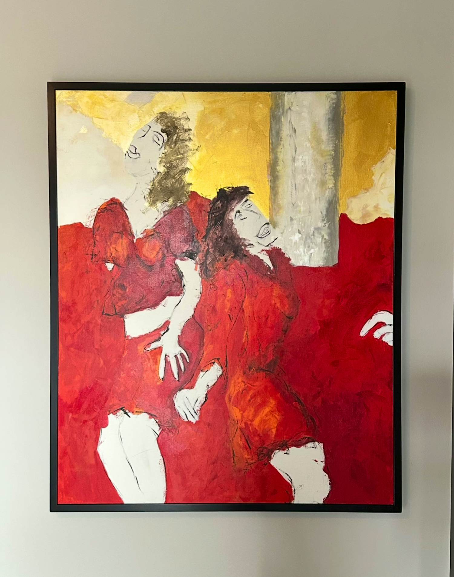 Menno Bauer - Groot schilderij: ‘ Weigeren te vluchten’ kopen? Bied vanaf 50!