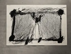 Antoni Tapies - 1968 - monochrome lithografie - La matière et ses doubles - gesigneerd kopen? Bied vanaf 71!